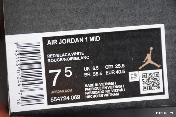 Jordan 1 Chicago Air 554724-069 554724-069 Mid Toe 1219